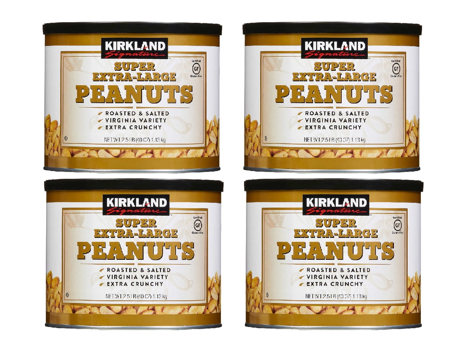 Kirkland Signature Super ExtraLarge Peanuts, 2.5 lbs 4PK