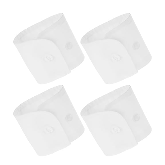 DRAFIDEEP 2 Pairs White Shirt Cuffs Detachable Fabric Accessories for Women, Chic Style Party Wear Decoration