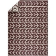thumbnail image 3 of Playa Rug Reversible Indoor/Outdoor 100% Recycled Plastic Floor Mat/Rug - Weather, Water, Stain, Fade and UV Resistant - Amsterdam- Brown & Creme (6'x9'), 3 of 6