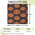 thumbnail image 2 of Premium Fitted Halloween Tablecloth 36x36 Inch - Elastic Border Stretch Fabric with Spooky Ghost and Pumpkin Pattern Washable Cover, 2 of 6