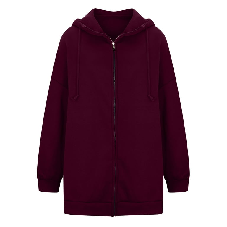 HTNBO Womens Zip Up Hoodies Long Sleeve Fall Hooded HTNBO Womens Zip Up Hoodies Long Sleeve Fall Hooded