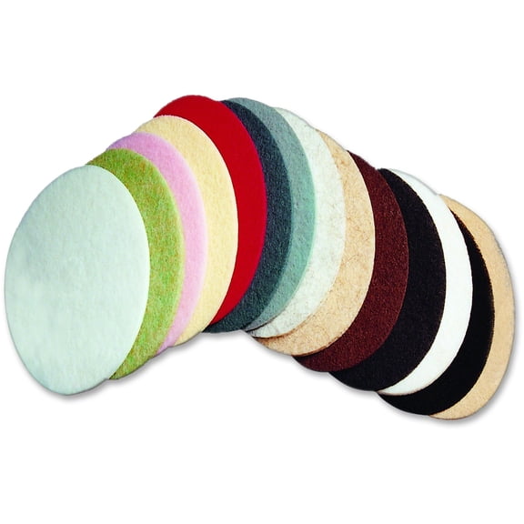 skilcraft floor pads, f/ spray buffer 5100 series, 20" dia., 5/bx, red 5012973