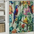 thumbnail image 6 of Orinice  Tropical Bird Shower Curtain for Bathroom Parrot Toucan Leaves Summer Decorative Bath Curtain Polyester Fabric Waterproof Bathroom Curtain with 12 Hooks 69x72, 6 of 7
