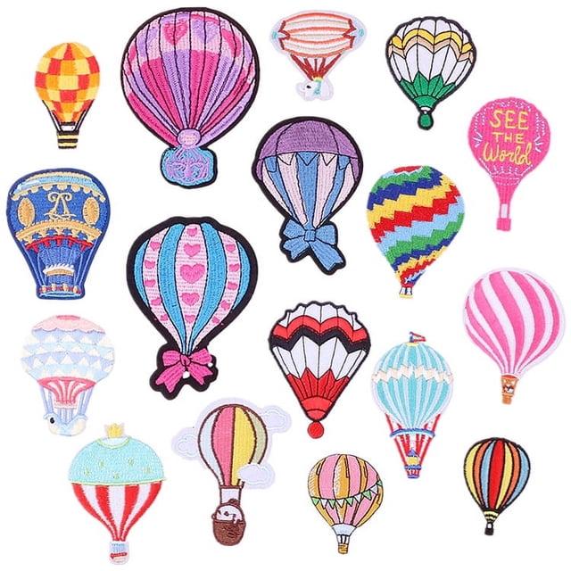 19 piezas de parches termoadhesivos bordados, parches adhesivos de planetas morados, apliques de conejos del cielo, parches termoadhesivos para camisetas, jeans, ropa, bolsos, sombreros