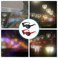 thumbnail image 5 of Heart Effect Glasses, 2 Pieces 3D Heart Glasses Diffraction Glasses for Carnival Music Outdoor Party Bar Fireworks (Black and Red), 5 of 5