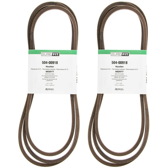 SureFit Deck Drive Belt 602077 Hustler 54" Z-4 Mid-Mount 52" X-One Mowers 2PK