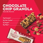 Atkins High Protein Bars, Chocolate Chip Granola Flavor, 17g Protein, 8 Count (Value Pack)
