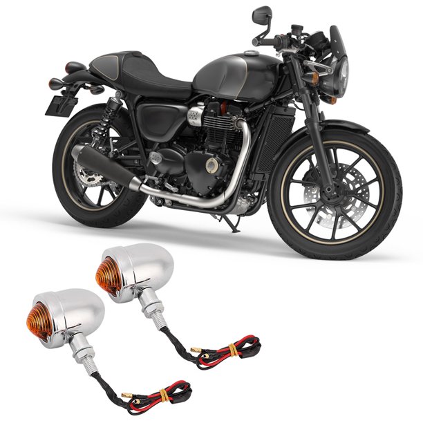 Lámpara De Luz Amarilla Para Motocicleta, Señal De , Indicador De , Accesorio De Modificación, Electroplaca