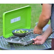Flame King 2-Burner Portable Camping Stove Grill for Outdoor Cooking, Backpacking
