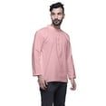 thumbnail image 4 of Atasi Mens Kurta Shirt Solid Mandarin Collar Kurta For Boys Short Kurta, 4 of 6