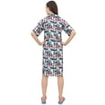 thumbnail image 4 of Bimba Light Green Architect Print Women's Sleepshirt Night Dress With Pockets - 4, 4 of 5