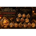thumbnail image 2 of Glowing Christmas Story Ornament, Light-Up Mini Holiday Scene with Warm LED Light, Festive Keepsake Gift for Home Christmas Party Decoration, 2 of 10