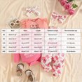 thumbnail image 3 of Infant Baby Girl Winter Clothes Set Cute Letter I’M MY DADDY'S GIRL AND MY MOMMY'S WORLD Printed Long Sleeve Ruffle Romper Butterfly Print Pants and Bow Headband 3-Piece Set 0 3 6 9 12 18 24 Months, 3 of 7