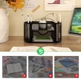 thumbnail image 6 of GARITIN Desk Organizer, Pen Holder with Drawers Pencil Holder for Desk Mesh Office Supply Organizer and Storage, Black, 6 of 7
