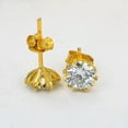 thumbnail image 2 of 2 Ct Certified Diamond Solitaire Studs, Great Shine & Bling, Yellow Finish-VIDEO, 2 of 4