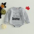 thumbnail image 3 of Okbabeha Halloween Baby Clothes Girl Boy Crewneck Sweatshirt Onesie Funny Letter Print Bubble Romper Fall Winter Outfits, 3 of 7