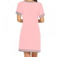 thumbnail image 4 of Pyjama d'Été pour Femmes Manches Courtes Col Cœur Pêche Robe de Nuit Décontractée Robe de Nuit Ample Confort Pyjama Décontracté Robe de Maison, 4 of 4