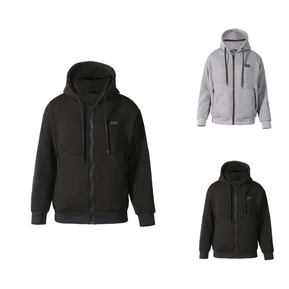 Heated Jackets for Men 23 Heating Zones 3 Level Temperature Control Zip Up Heated Hoodie Powered by Power Bank (Not Included)