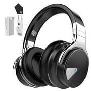 Pre-Owned E7 Active Noise Cancelling Headphones Bluetooth with Microphone Deep Bass Wireless Headphones Over Ear, Black BOLT AXTION Bundle (Refurbished: Like New)