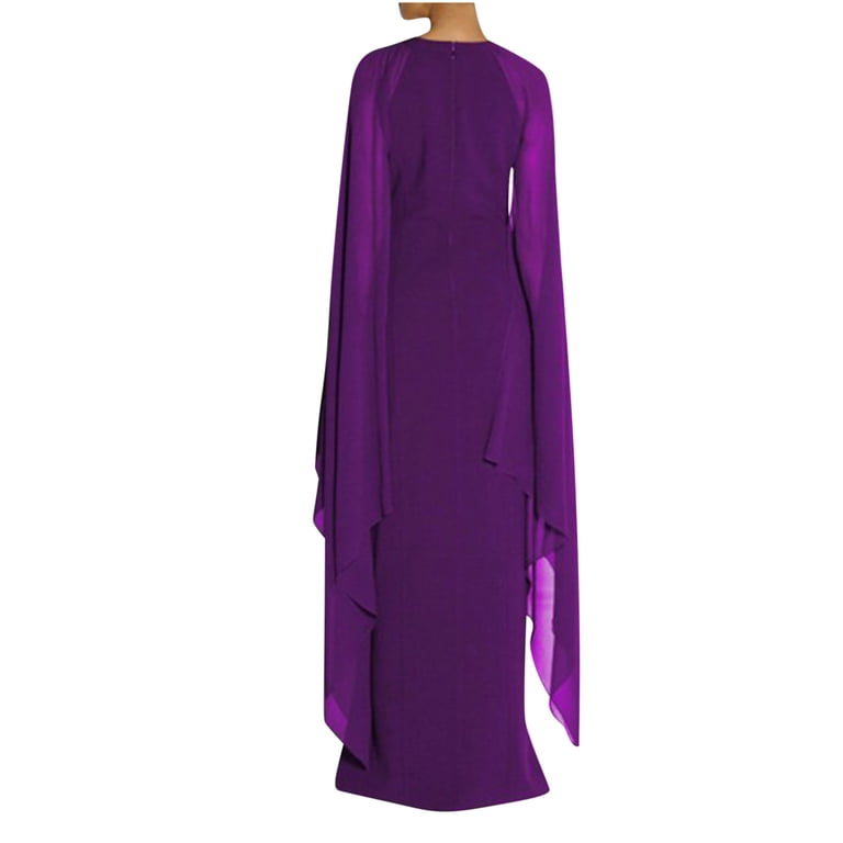 open lace back dress A-Line Cold Shoulder Purple Satin Prom Party Dress with Split US6 / Custom Color main image 0