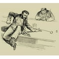 thumbnail image 2 of Unknown 22x20 White Modern Wood Framed Museum Art Print Titled - Pool Hall Antics VII, 2 of 4