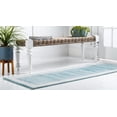 thumbnail image 2 of Jill Zarin Uptown Collection Area Rug - Yorkville (2' 7" x 16' 5" Runner Turquoise/Ivory), 2 of 5