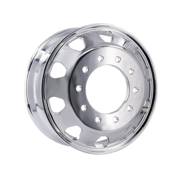 Kenworth Stylized Truck Wheels 22.5 x 8.25  Forged Aluminum Both-Side Polished 10 Holes 2pc.