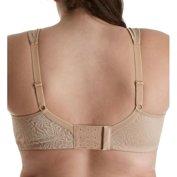 44c Playtex 18 Hour Wirefree Cushion Strap Smoothing Nude Floral Bra 4049  for sale online