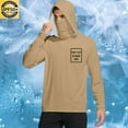 thumbnail image 2 of FAVIPT Sun Protection Shirts for Men Long Sleeve Printing Tops Lightweight Rash Guard Hooded Shirts with Mask Hiking Fishing Outwear 2025 Khaki,XXL, 2 of 6
