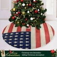 thumbnail image 6 of FMSHPON American Flag Tree Skirt Independence Day Xmas Christmas Tree Skirt Stand Mat for Holiday Party Decoration Indoor Outdoor 48 inches, 6 of 6