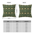 thumbnail image 4 of YFYANG Square Decorative Throw Pillow Case (Without Pillow Insert), Green Floral Line Pattern Bedroom Sofa Car Cushion Cover, 18"x18", 4 of 9