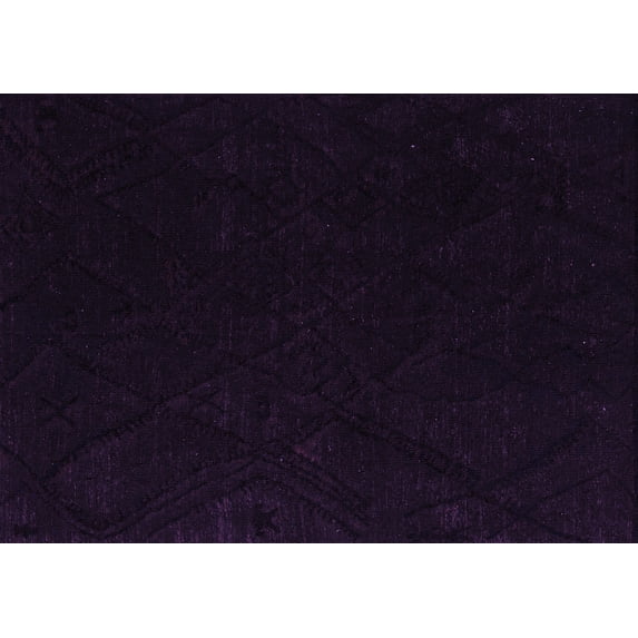 Ahgly Company Indoor Rectangle Abstract Purple Modern Area Rugs, 5' x 7'