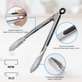 thumbnail image 4 of Juego de 2 pinzas de cocina Hotec de acero inoxidable, 23 cm y 30 cm, 4 of 5