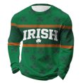 thumbnail image 1 of Camisa de Día de San Patricio Hombres de Manga Larga de Manga Larga Cuello Redondo Tops Casuales para Fiesta Festival Vacaciones Viajes Calle Uso Diario Camisetas de Hombre Casual Estiloso Verano, 1 of 8