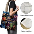 thumbnail image 3 of Descendants Bolso de tela con estampado de lienzo para mujer, bolsa de compras reutilizable y estética, con cremallera interior, regalo para mujer,38*45cm., 3 of 6