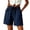 Navy, variant on JYnXIANTI Womens Shorts Lightweight Elastic Waist Cargo Shorts Loose Hiking Work Shorts Summer Fishing Travel Clothes