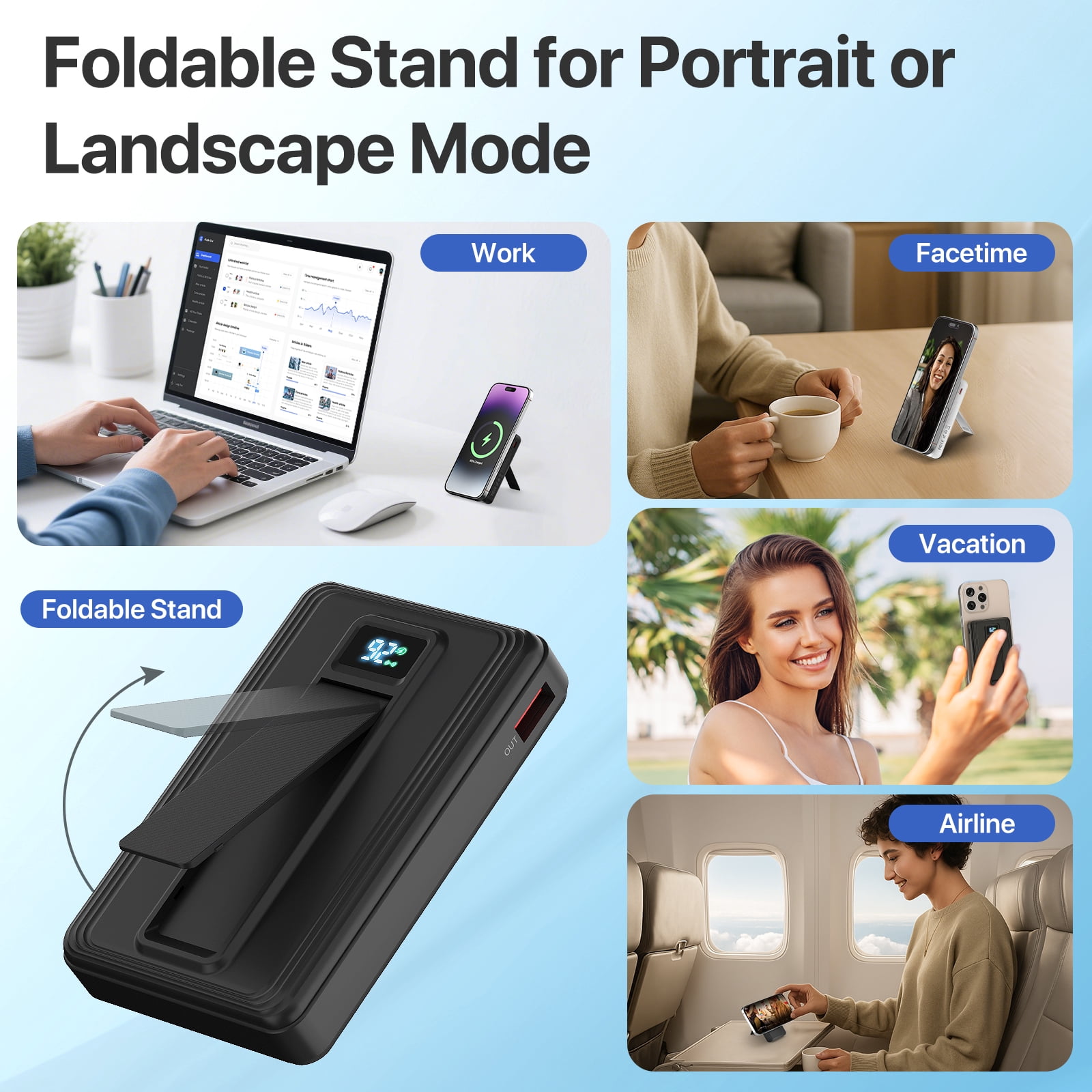PGYOB 2 Pack Magnetic Power Bank 10000mAh, Wireless Power Bank, Portable Charger With 22.5W PD Fast Charging , LED Power Display for iPhone 15/16/14/13/12 Pro/Pro Max/Plus/Mini Series