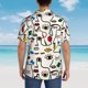thumbnail image 4 of Fotbe Aabstract Eyes Camisa Hawaiana para Hombre Unisex – Camisa Casual de Verano con Botones de Manga Corta de Algodón y Lino,3X-Large, 4 of 7