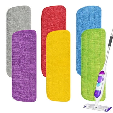 Mop Pads Compatible with Swiffer PowerMop (6 Pack), Power Mop Refill Pads Microfiber Mop Pads Replacement 15.3*5.1 Inch, Reusable Washable Floor Mop Pads Refills Mop Heads for Floor Cleaning