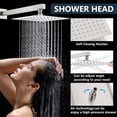 thumbnail image 3 of Juego de grifos de ducha Aolemi Rain Shower System, níquel cepillado, 3 of 9