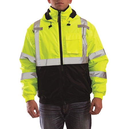 Bomber II Hooded Jacket, Fluorescent Yellow/Green/Black, XL