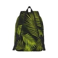 thumbnail image 2 of Bixox Tropical Palm Leaves Fern Leaf Printing Canvas Backpack Lightweight Casual Travel Backpack School Backpack Fits 15.6 Inch Notebook, 2 of 5