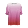 thumbnail image 4 of Shorts pour Femmes, Chemisiers pour Femmes, T-Shirt Court à Col Rond Imprimé Décontracté pour Femmes, Grande Taille, Mode, Haut Blouse, 4 of 4