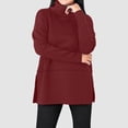 thumbnail image 2 of GEWSEY Womens Long Sleeve Tops Turtleneck Sweatshirt Fall Fashion 2025 Air Essentials Tunic Tops (Red, M), 2 of 5