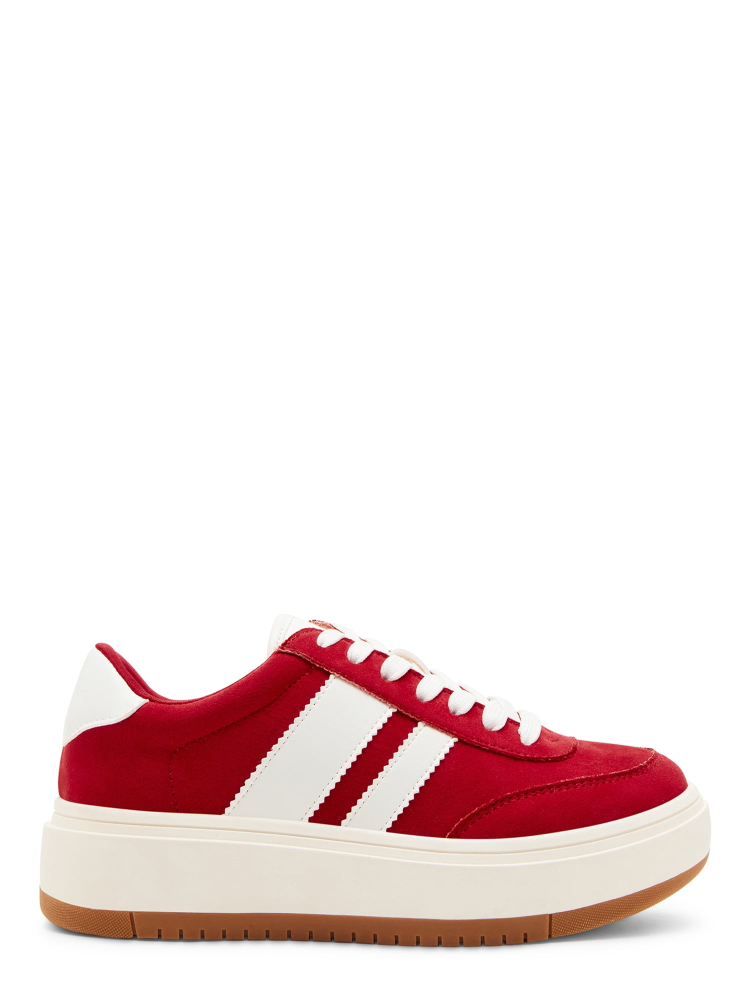 Madden Girl Women's Navida Lace-up Platform Sneaker with Stripes