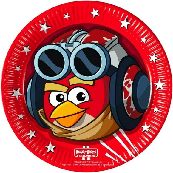 Angry Birds Star Wars Paper Party Plates (Pack of 8)