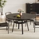 thumbnail image 4 of Yeshouse Mesa de comedor redonda Dainsleif de 120 cm para 4-6 personas, estilo rústico, con estante de almacenamiento y patas de metal, ideal para cocina, comedor y sala de estar, 4 of 8