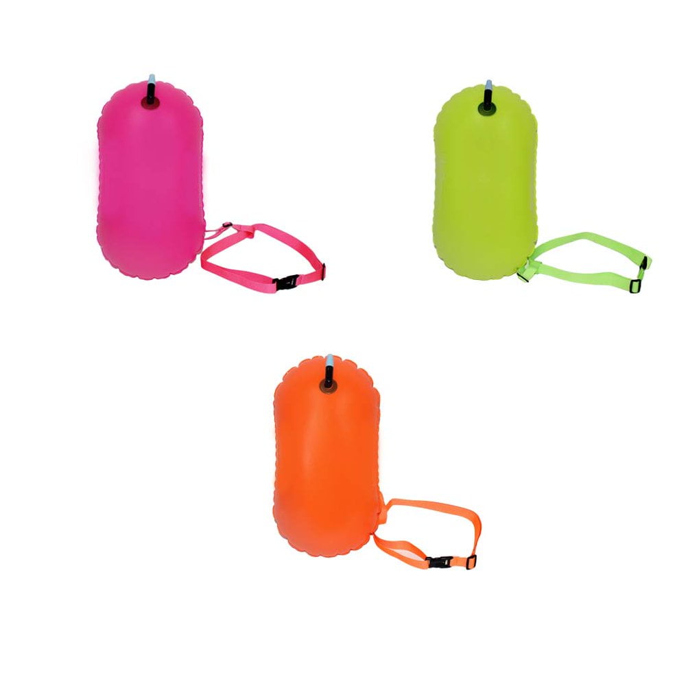 Bouée De Natation Avec Sac étanche Inclu Et Pochette Étanche Téléphone. Sécurité En Nageant, En Eau Libre Et En Triathlon. Flotteur Tractée De Nage Gonflable, Swim Buoy (Jaune, Avec Sac étanche