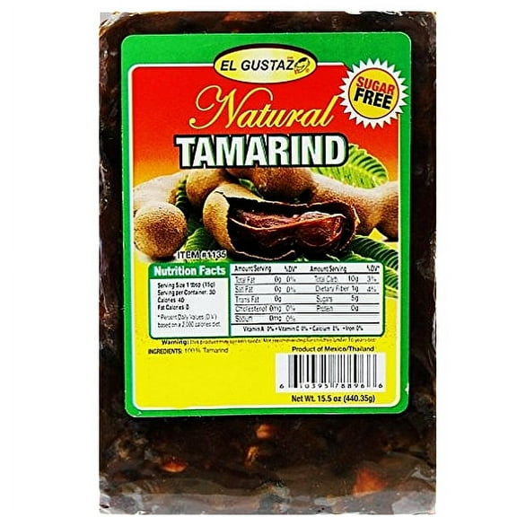 El Gustazo Tamarind Pulp Sugar Free With Seeds 15.5 Oz