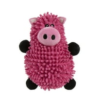 goDog Mopz Pig Squeaky Plush Dog Toy, 1-Piece, Pink, Large